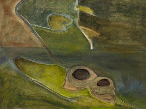 Double Chambered Clochán l<br><span>1969, 47 x 66cm, oil on paper</span>
