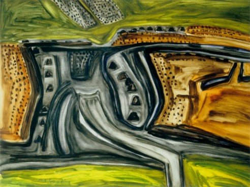 The Bog after the Wet Summer<br><span>2005, 56x74cm, oil on paper</span>