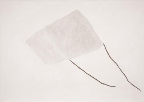 Up The Mountain<br><span>1995, 115.5 x 162.5cm, Crushed clay on plaster</span>